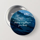 Frieden kommt, wenn... Christliche Typografie Button (Vorne & Hinten)