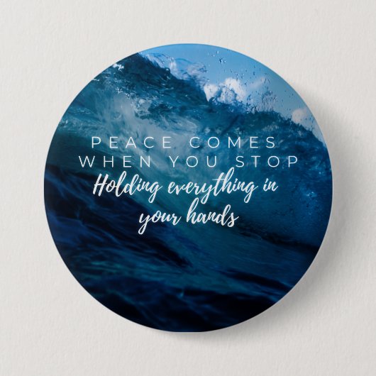 Frieden kommt, wenn... Christliche Typografie Button (Vorderseite)