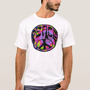 Frieden - Krawatte gefärbter Hintergrund T-Shirt
