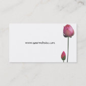 Frieden L schöne rosa Lotos-Blume/Wasser-Lilie Visitenkarte (Rückseite)