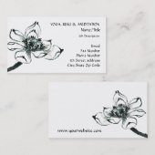 Frieden L schönes Aquarell Lotus Visitenkarte (Vorne/Hinten)