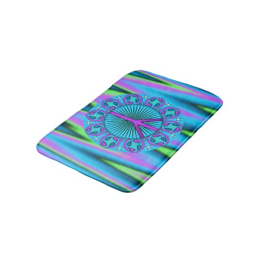 Frieden ~ Leaf Badematte (Schrägansicht)