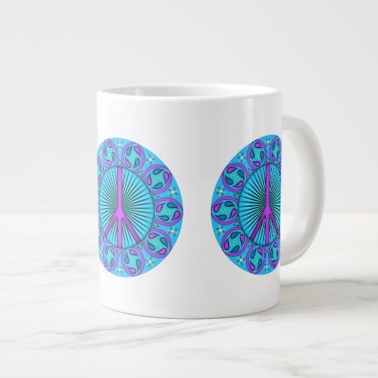 Frieden ~ Leaf Jumbo-Tasse (Vorderseite Rechts)