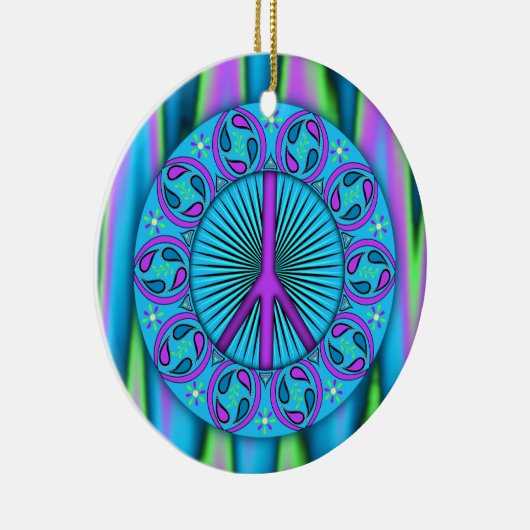 Frieden ~ Leaf Keramikornament (Rechts)