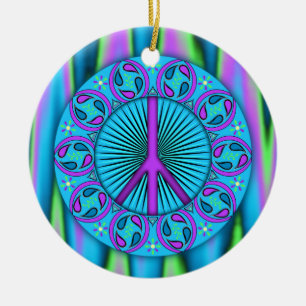 Frieden ~ Leaf Keramikornament