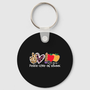 Frieden Liebe 100 Tage Schule Schlüsselanhänger