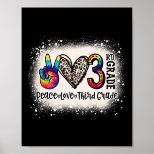 Frieden Liebe 3. Klasse Mädchen Lehrer Zurück zur Poster