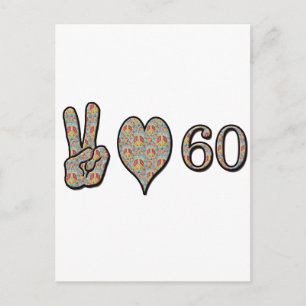 Frieden Liebe 60 Postkarte