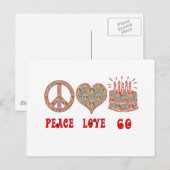 Frieden Liebe 60 Postkarte (Vorne/Hinten)