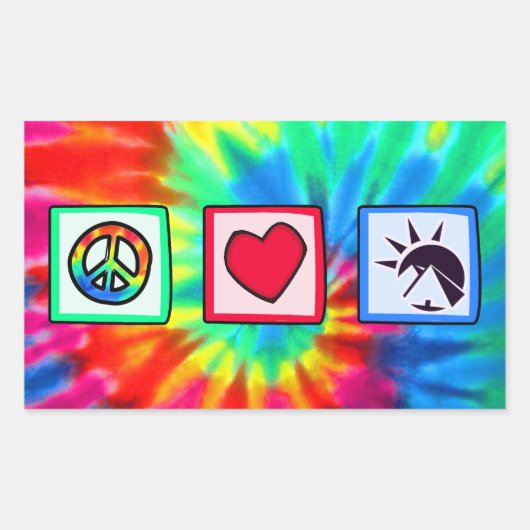 Frieden, Liebe, Ägypten Rechteckiger Aufkleber (Vorderseite)