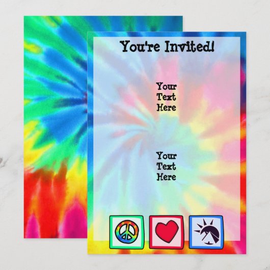 Frieden, Liebe, Ägypter Einladung (Vorne/Hinten)