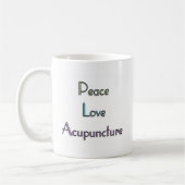 Frieden, Liebe, Akupunktur Kaffeetasse (Links)