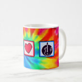 Frieden, Liebe, Akustikgitarren Kaffeetasse (VorderseiteRechts)