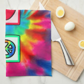 Frieden, Liebe, Akustikgitarren Küchentuch (Viertel Falte)