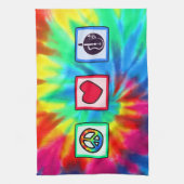 Frieden, Liebe, Akustikgitarren Küchentuch (Vertikal)