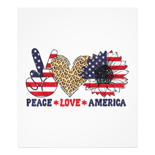 Frieden Liebe Amerika 4. Juli Patriotisch Fotodruck