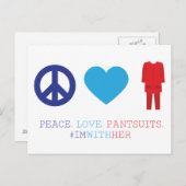 Frieden. Liebe. Anzüge. Postkarte (Vorne/Hinten)