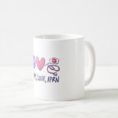 Frieden Liebe APRN Kaffeetasse (VorderseiteRechts)