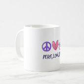 Frieden Liebe APRN Kaffeetasse (Vorderseite Links)