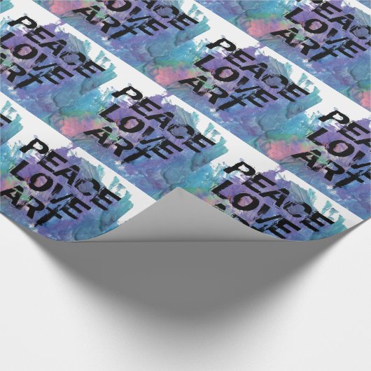 FRIEDEN | LIEBE | ART + abstrakte Kunst | Geschenkpapier (Ecke)