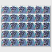 FRIEDEN | LIEBE | ART + abstrakte Kunst | Geschenkpapier (Flach)