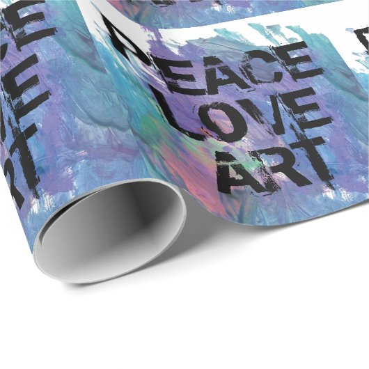 FRIEDEN | LIEBE | ART + abstrakte Kunst | Geschenkpapier (Rolleneckpunkt)