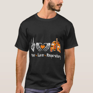 Frieden Liebe Atmungstherapeut Skelett Spaß Halle T-Shirt