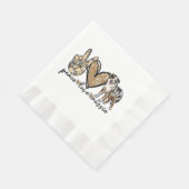 Frieden, Liebe, Aussie, australischer Schäferhund, Serviette (Ecke)