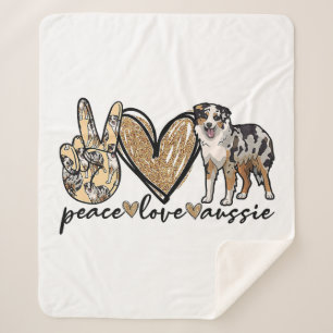 Frieden, Liebe, Aussie, australischer Schäferhund, Sherpadecke