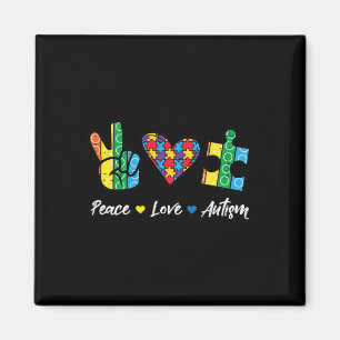 Frieden Liebe Autismus Puzzle-Bewusstsein Autistis Magnet