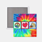 Frieden, Liebe, Badminton Magnet (Vorderseite/Rückseite)