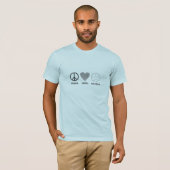 Frieden. Liebe. Bagel T-Shirt (Vorne ganz)