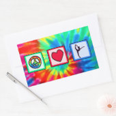 Frieden, Liebe, Ballett Rechteckiger Aufkleber (Umschlag)