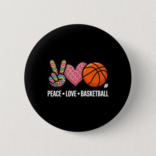 Frieden Liebe Baseball 1 Button (Vorderseite)