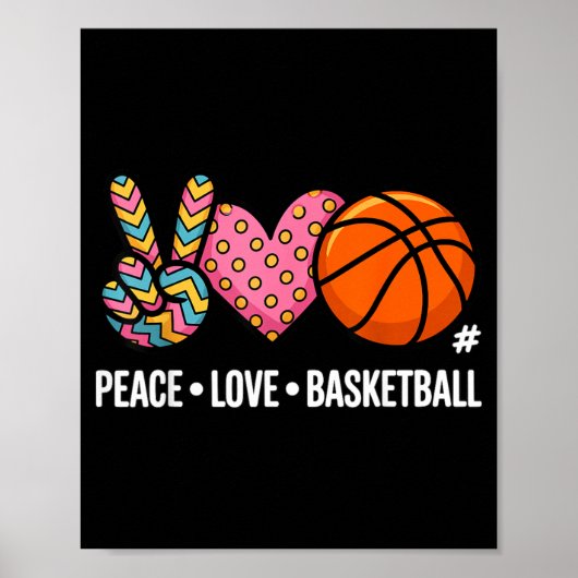 Frieden Liebe Baseball 1 Poster (Vorne)