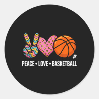 Frieden Liebe Baseball 1 Runder Aufkleber