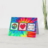 Frieden, Liebe, Baseball Karte (Vorderseite)