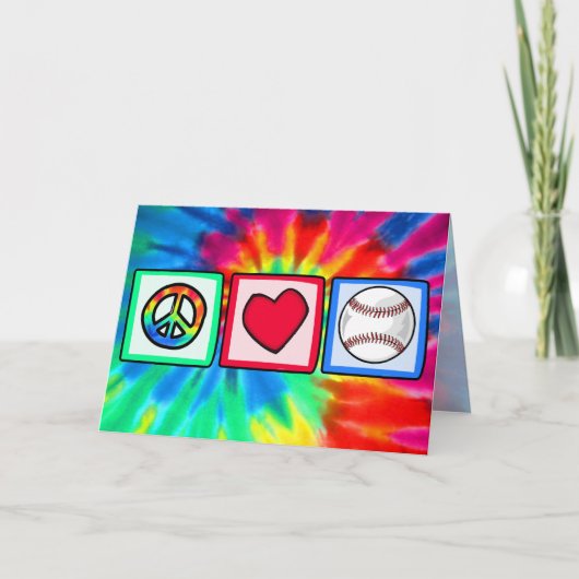 Frieden, Liebe, Baseball Karte (Vorderseite)