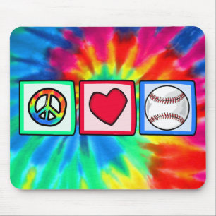 Frieden, Liebe, Baseball Mousepad