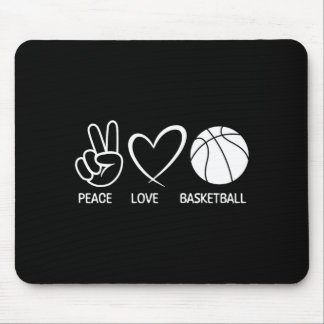 Frieden Liebe Basketball lustiger Basketballliebha Mousepad