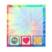 Frieden, Liebe, Basketball Notizblock (Vorderseite)