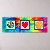 Frieden, Liebe, Basketball Poster (Vorne)