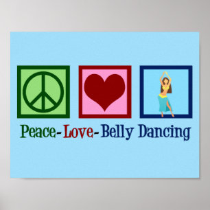 Frieden Liebe Bauchtanz Poster