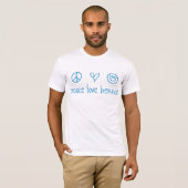 Frieden. Liebe. Bernie - Blau T-Shirt (Vorne ganz)