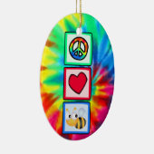 Frieden, Liebe, Bienen Keramikornament (Rechts)