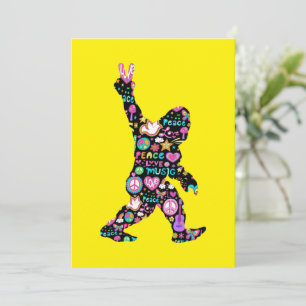 Frieden Liebe Bigfoot Hippie Lustiger Bigfoot-Fan Save The Date