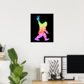 Frieden Liebe Bigfoot Poster (Heimbüro)