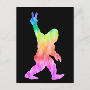 Frieden Liebe Bigfoot Postkarte