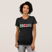 Frieden, Liebe, Billard T-Shirt (Vorne ganz)