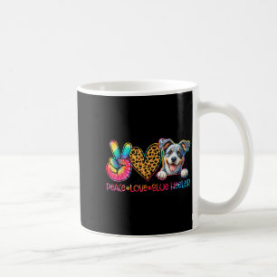 Frieden Liebe Blue Heeler Tie Dye Hunde Liebhaber Kaffeetasse